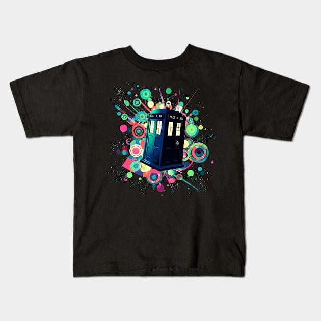 dr who Kids T-Shirt by a cat cooking